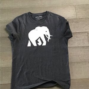 Blue Banana Republic T-Shirt with White Elephant Graphic